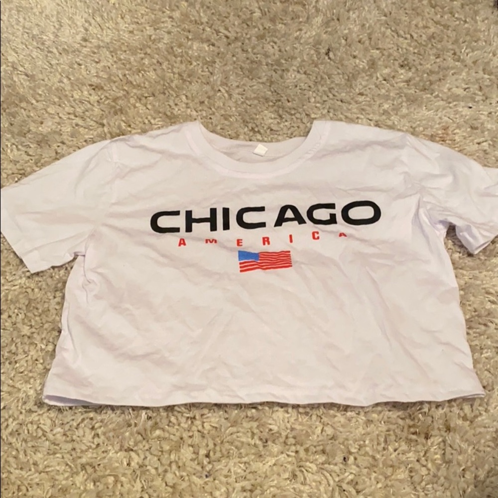 White Chicago Crop Top